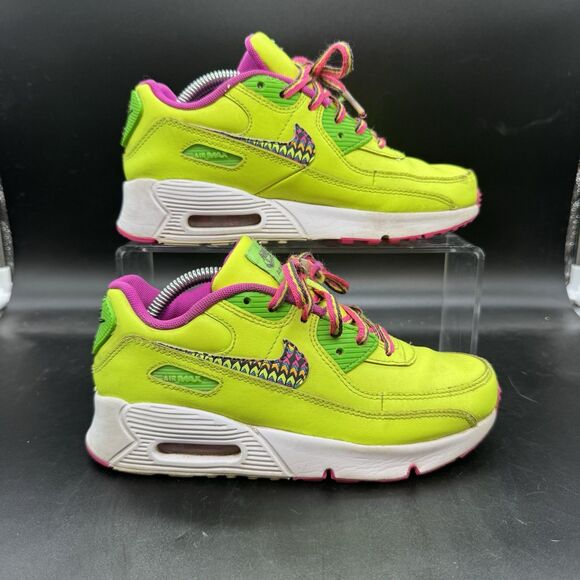 Nike Other - Nike Air Max 90 LTR CW5797-700 Volt Green Pink GS Size 3Y GUC